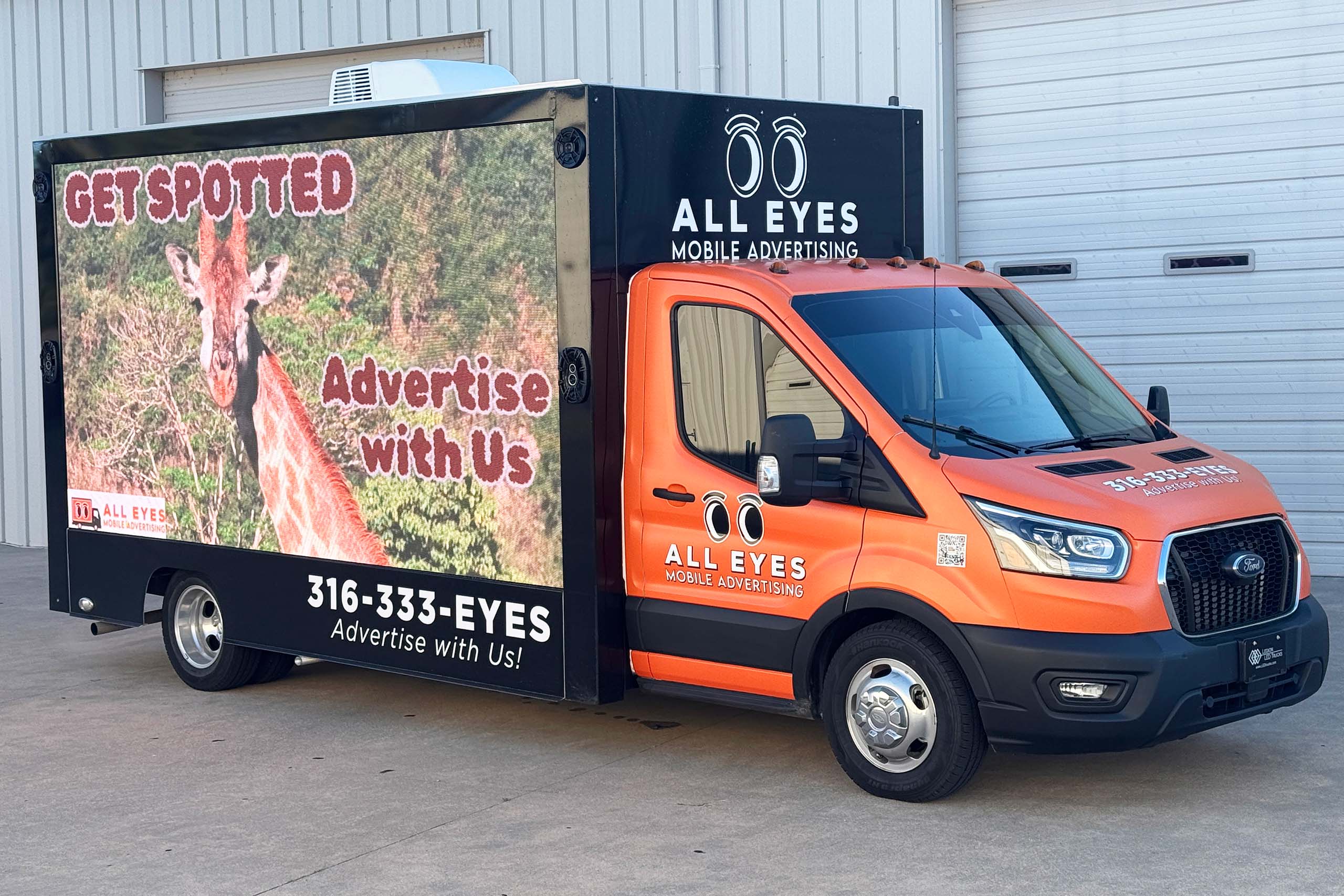 Parked Billboard Truck Parked Billboard Truck